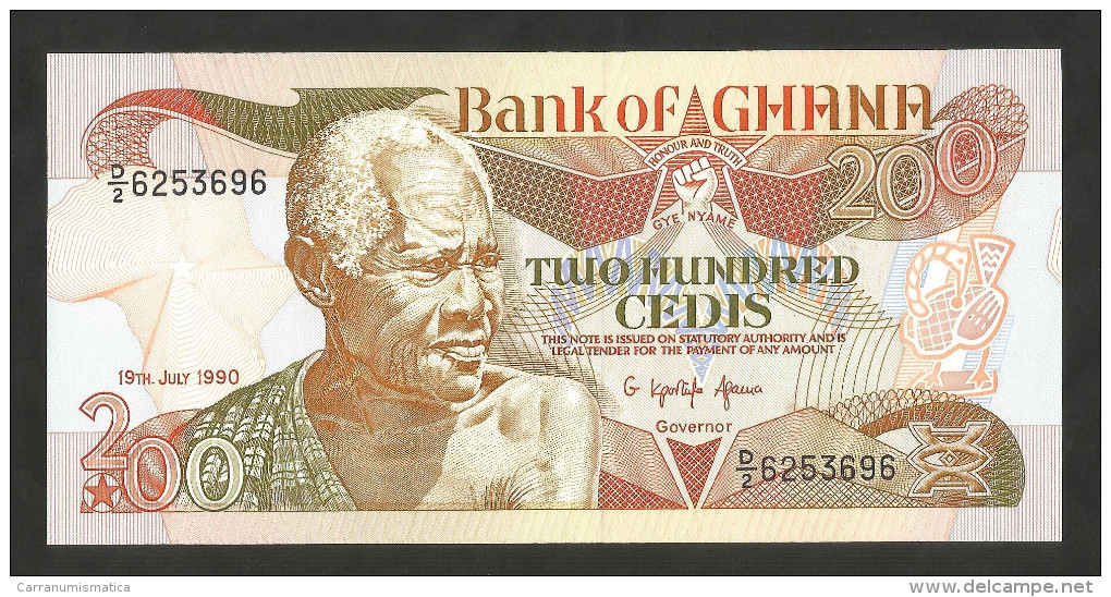 [NC] GHANA - BANK Of GHANA - 200 CEDIS (1990) - Ghana