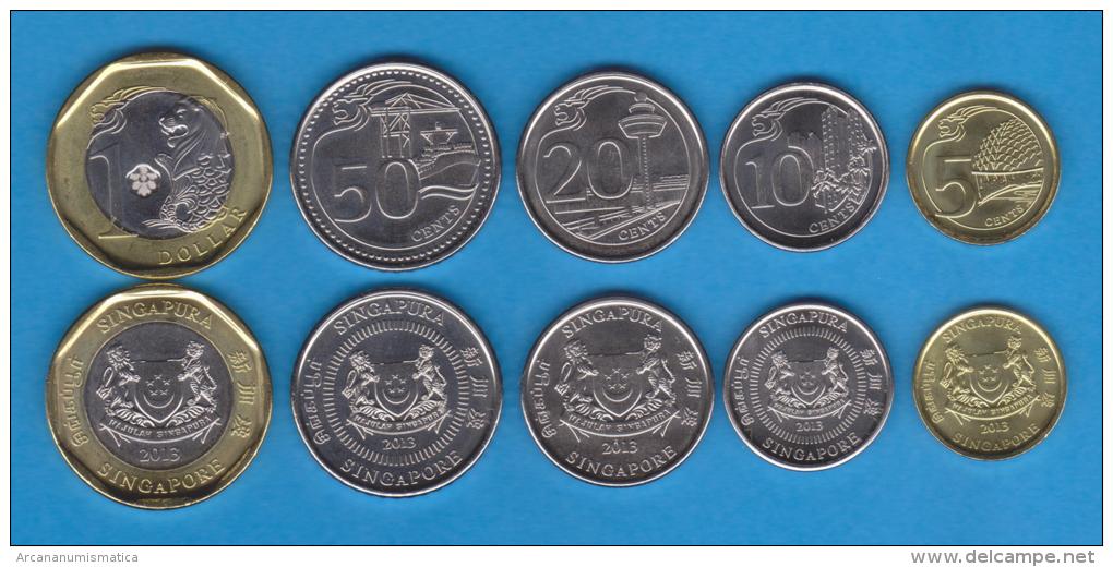 SINGAPUR  Set/Tira 5 Monedas/Coins 2.013 2013  SC/UNC  T-DL-10.600 - Singapur