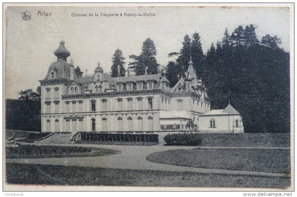 Arlon Habay La Vieille Chateau De La Trapperie Miette Nels Voyagé 1920 Timbre Cachet Habay La Neuve - Habay