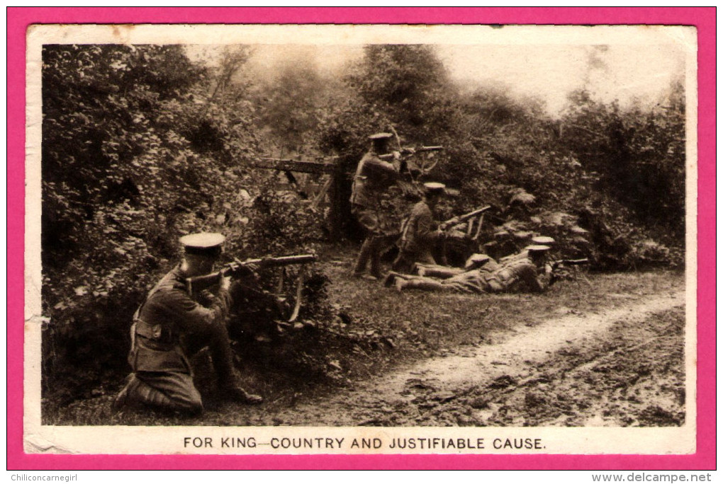 For King - Country And Justifiable Cause - Queen Victoria Street - E.C. N° 2 - Animée - 1914 - Manoeuvres