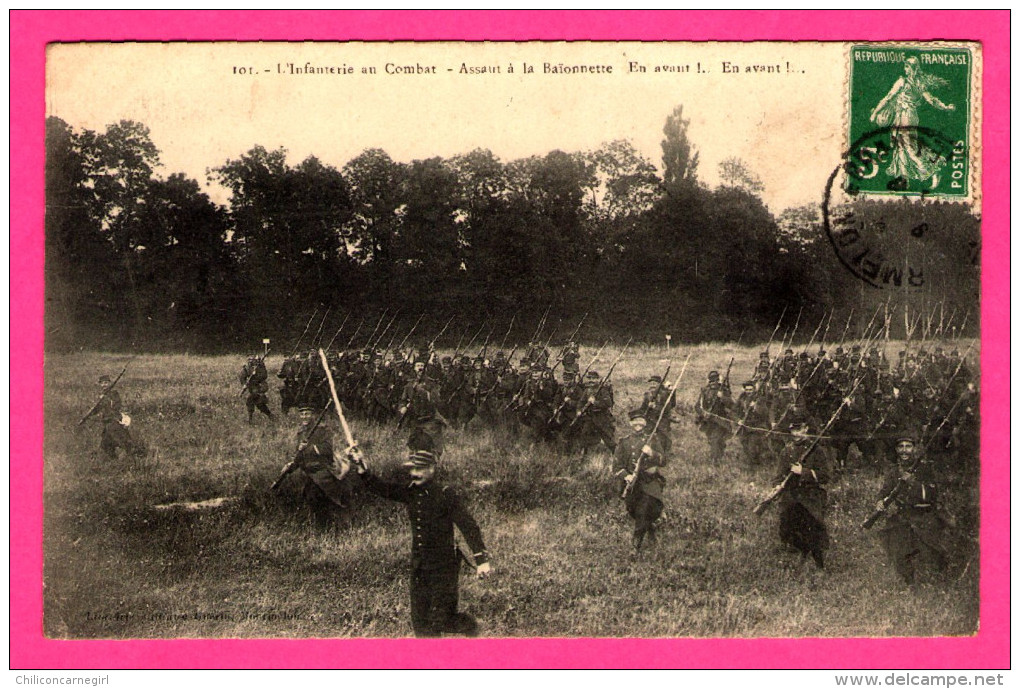 L'Infanterie Au Combat - Assaut à La Baïonnette - En Avant ! En Avant ! - Animée - 1919 - Manoeuvres