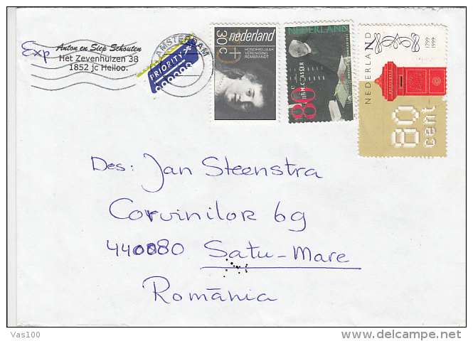 STAMPS ON COVER, NICE FRANKING, 2012, NETHERLAND - Covers & Documents