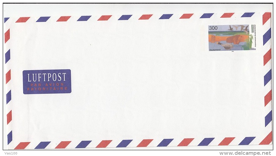 WILD DUCKS, NATURE PARK, COVER STATIONERY, ENTIER POSTAL, 1996, GERMANY - Briefomslagen - Ongebruikt