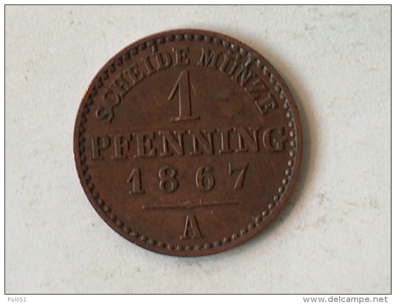 Allemagne 1 Pfenning 1867 A 360 Einen Thaler Prusse - Collezioni