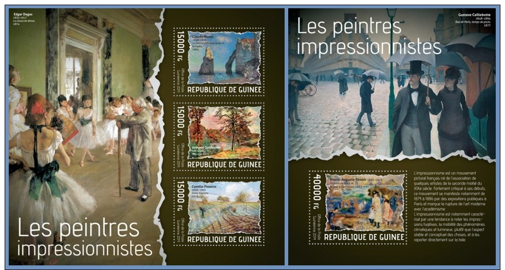 Gu14108ab Guinea 2014 Painting Impressionists 2 S/s - Impressionisme