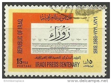 Iraq - 1969  Iraqi Press Centenary 15f FU   SG 864  Sc 521 - Irak