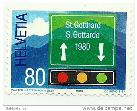 1980 - Svizzera 1116 Tunnel S. Gottardo C3309, - Ungebraucht