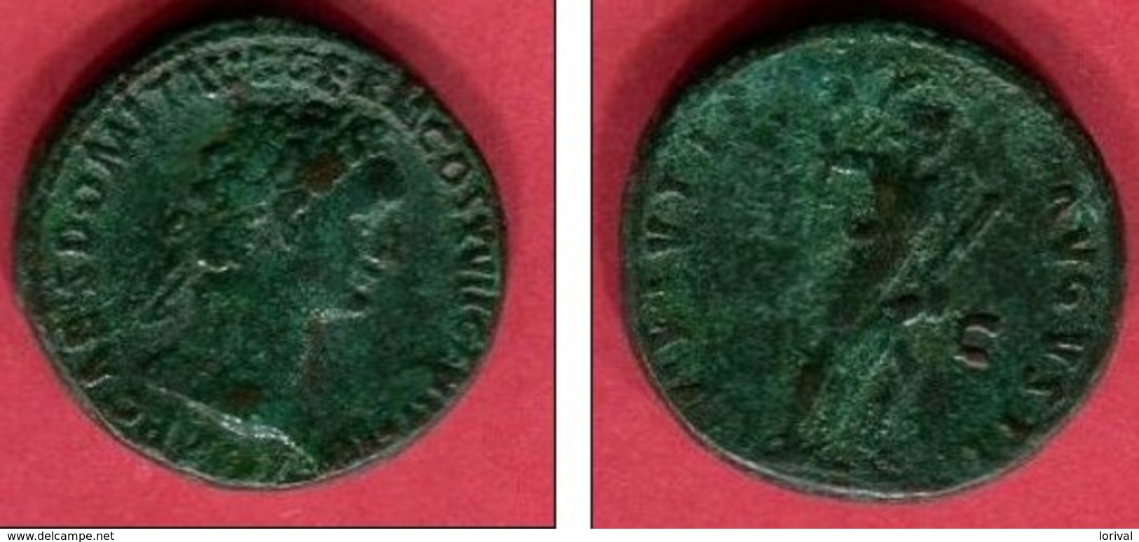 DOMITIEN  AS LA VERTU C 660 PATINE VERTE TB+ 65 - The Flavians (69 AD To 96 AD)