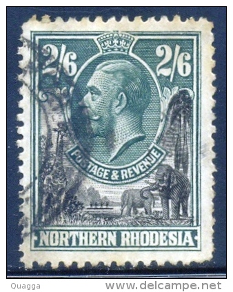 Northern Rhodesia 1925. 2sh6d Black And Green. SG 12. - Northern Rhodesia (...-1963)