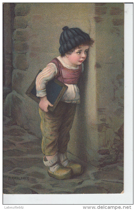 Enfant Dans Le Coin D´un Mur Avec Une Ardoise  PRIX FIXE - Kaulbach, Hermann