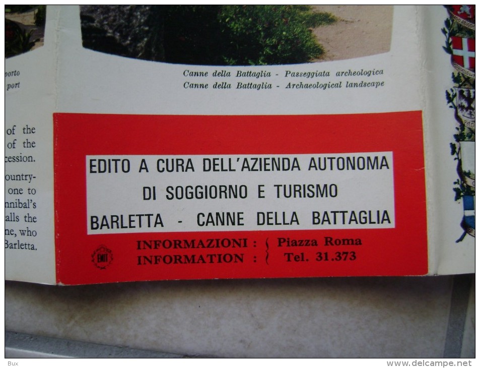 BARLETTA    ENIT   VECCHIA  BROCHURE DEPLIANT TURISMO - Turismo, Viaggi