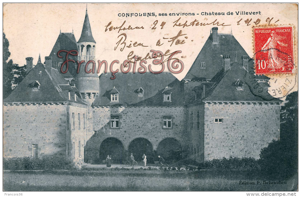 (16) Confolens  - Ses Environs : Chateau De Villevert - 1909 - Confolens