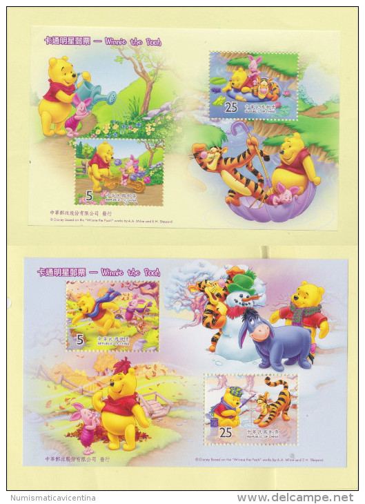 Cina China Winnie The Pooh 2 Foglietti Disney - Blocs-feuillets