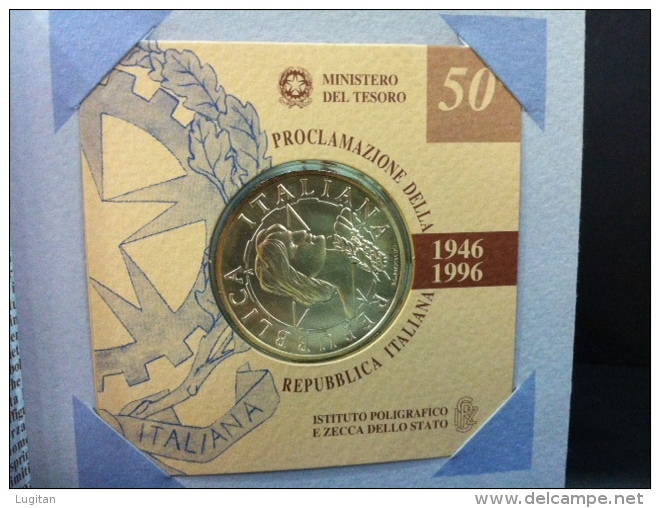 ITALIA - 1996 - 10.000 Lire 50° Proclamazione Della Repubblica Italiana - Costituzione   - VERSIONE FDC - Tiratura 38.44 - Herdenking