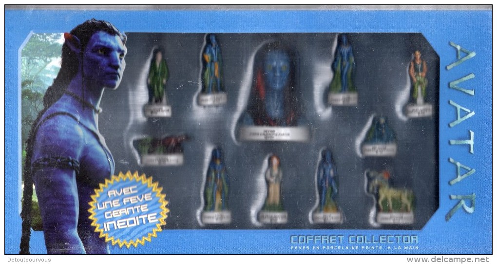 COFFRET COLLECTOR Complet 10 Fèves Brillantes + 1 Fève Géante  AVATAR 2010 - Fumetti