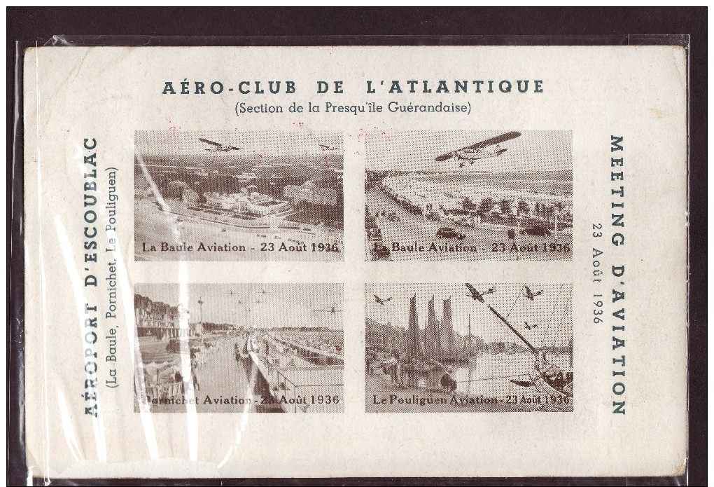 LA BAULE,LES TROIS JOURNEES D'AVIATION 1936, 1937,1938,TRES BELLES,voir Tous Les Scans - 1921-1960: Période Moderne