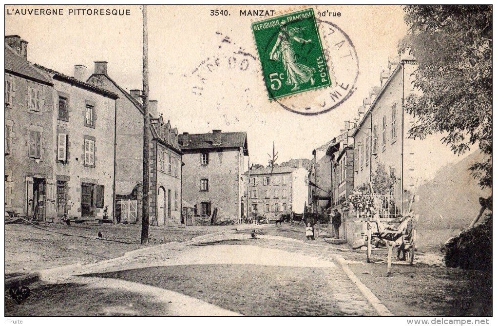 MANZAT LA GRAND'RUE ANIMEE - Manzat