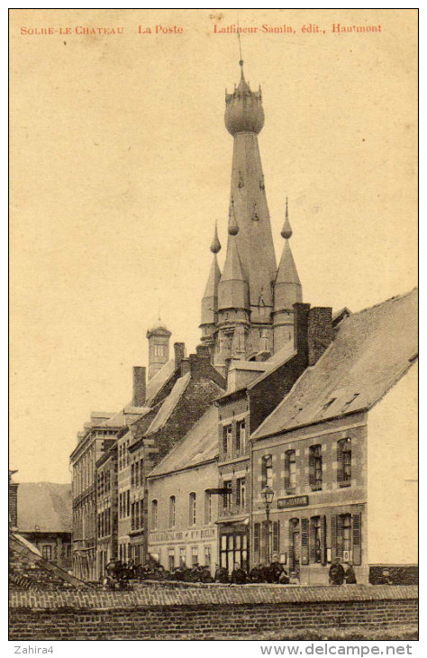 Solre Le Château - La Poste - Auberge Du Cheval Noir - Laffineur-Samin, édit., Hautmont - Solre Le Chateau