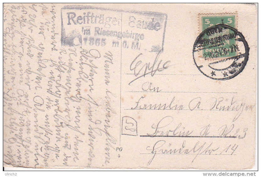 AK Riesengebirge - Der Zackelfall - Stempel Reifträger Bause - 1921 (5256) - Schlesien