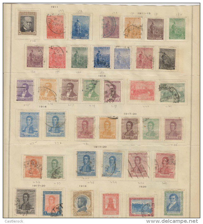 O) 1911 TO 1924 ARGENTINA, USED MINT, CLASSICS XF - Oblitérés