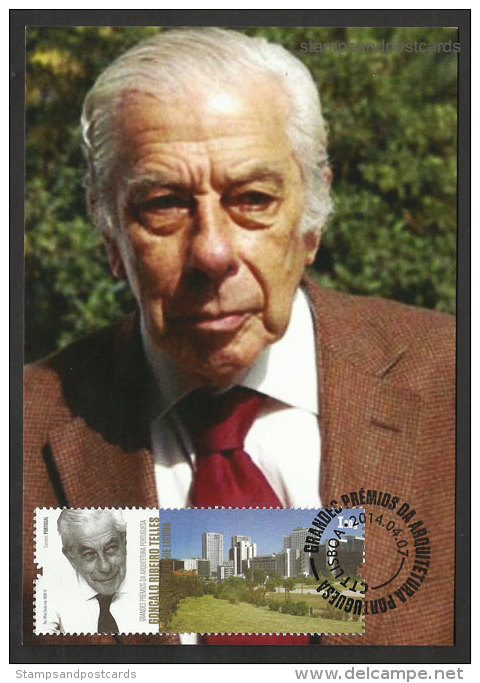 Portugal Grand Prix Architecture Portugaise Ribeiro Telles Carte Maximum 2014 Contemporary Architecture Maxicard 2014 - Maximum Cards & Covers