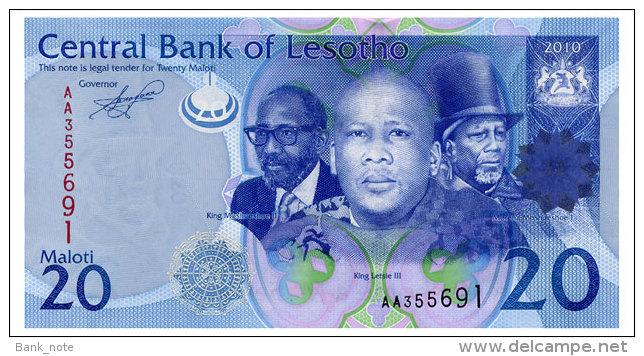 LESOTHO 20 MALOTI 2010 Pick 22 Unc - Lesotho