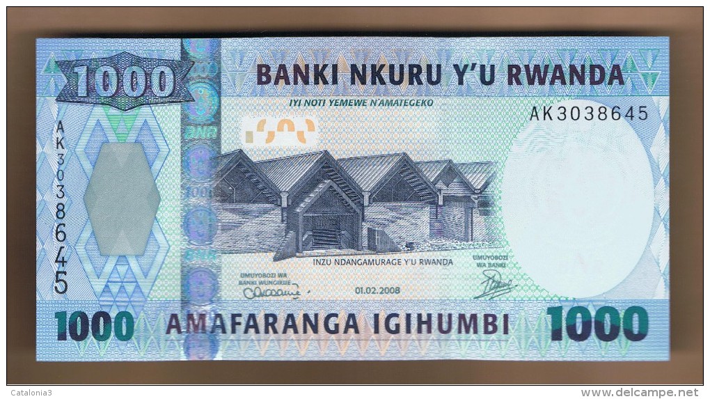 RWANDA - 1000 Franc 2008 SC  P-31 - Rwanda