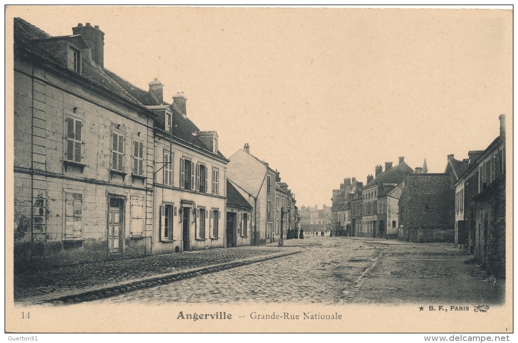 ( CPA 91)  ANGERVILLE  /  Grande-Rue Nationale  - - Angerville