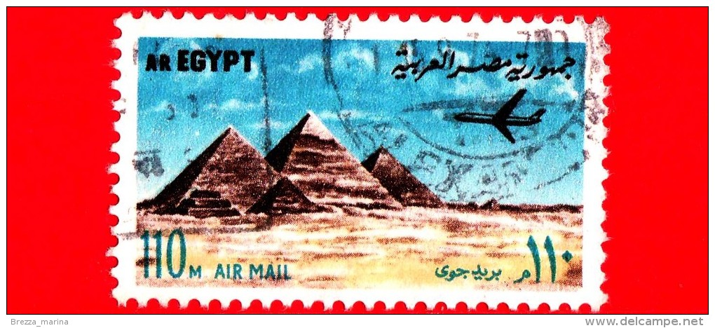 EGITTO - Usato - 1972 - Piramidi Di Giza - UNESCO Patrimonio Mondiale Dell'Umanità - 110 - Posta Aerea - Posta Aerea
