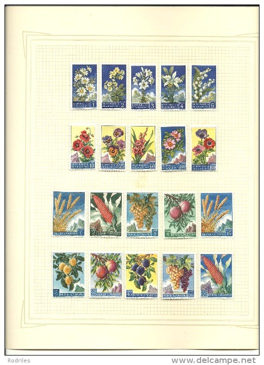 San Marino. Coleción de sellos nuevos y algunos usados con valor de catalogo 1966 Euros