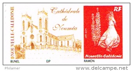 Nouvelle Caledonie Timbre Personnalise A Moi Prive Dessin M. Bunel Cathedrale Noumea Eglise Religion Neuf UNC - Ungebraucht