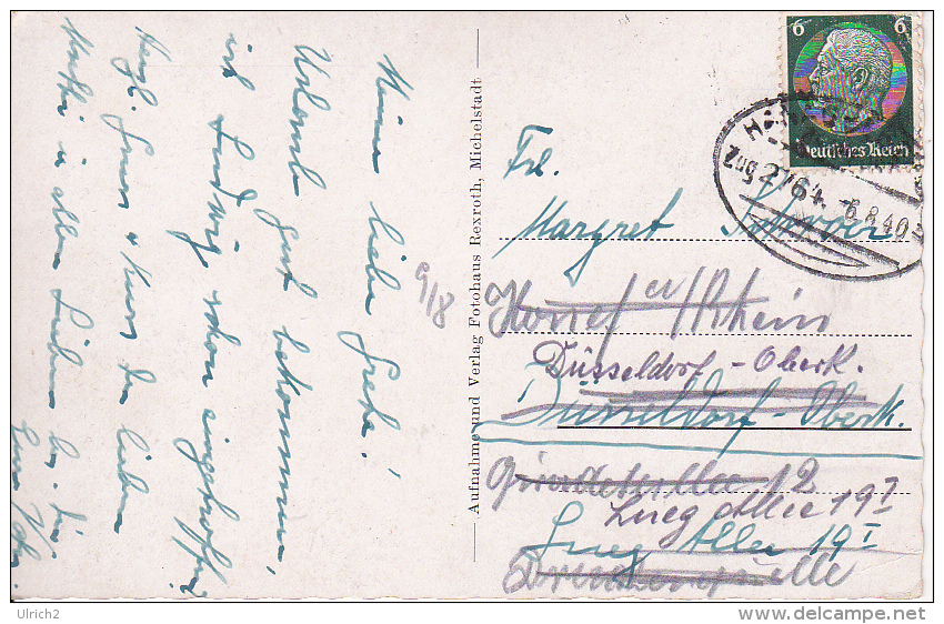 AK Michelstadt I. O. - Altes Rathaus Mit Brunnen - Bahnpost - 1940 (5266) - Michelstadt