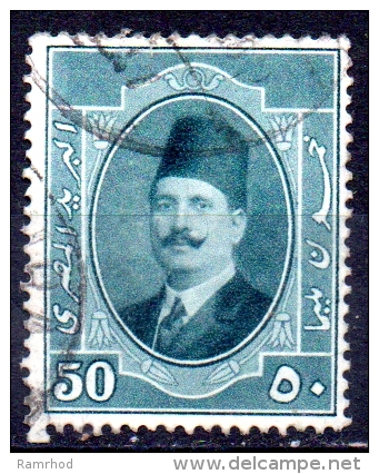 EGYPT 1923 King Fuad I  - 50m. - Green   FU - Usati