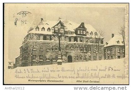 Oberwiesenthal Hotel Stadt Carlsbad 22.12.1929 Von Chemnitz Nach Herne - Oberwiesenthal