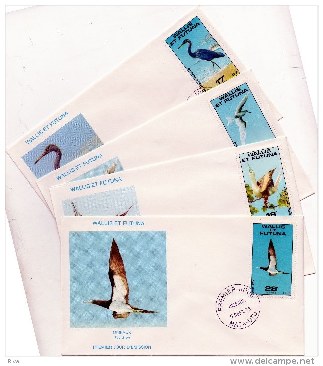 4 Plis En 1° Jour Du 5 / 9 / 1978 ( Oiseaux De Wallis Et Futuna ) - Lettres & Documents