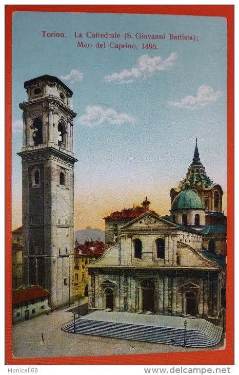 Torino 1934 - Cartolina Viaggiata- La Cattedrale ( S. Giovanni Battista) - Meo Del Caprino (1498) - Kirchen