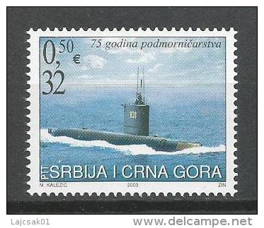 Serbia And Montenegro 2003. Submarine U-BOOT U Boat 75th Anniversary MNH** Set - Sous-marins