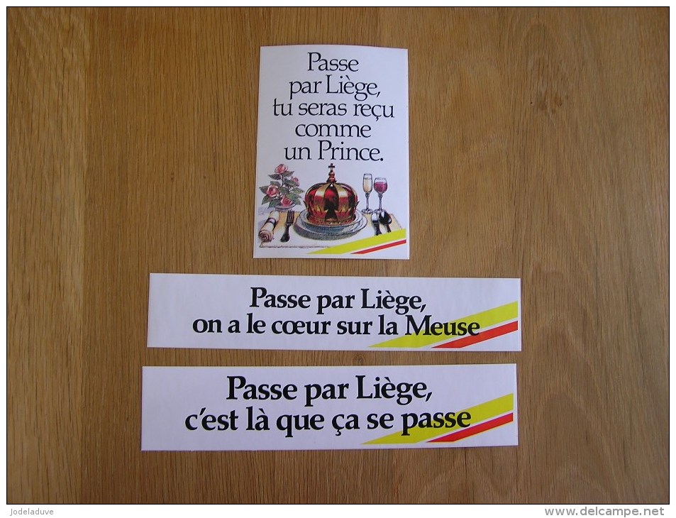 PASSE PAR LIEGE 3 Autocollants Tourisme Souvenirs Autocollant Sticker Autres Collections - Pegatinas