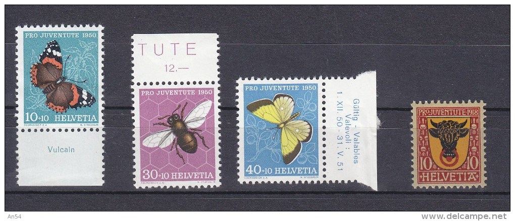 PJ   LOT  NEUFS**  COTE PLUS DE 35Frs.   CATALOGUE ZUMSTEIN - Unused Stamps