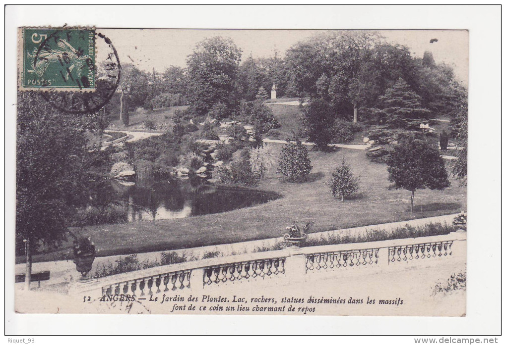 52. ANGERS - Le Jardin Des Plantes- Lac. Rochers, Statues......... - Angers