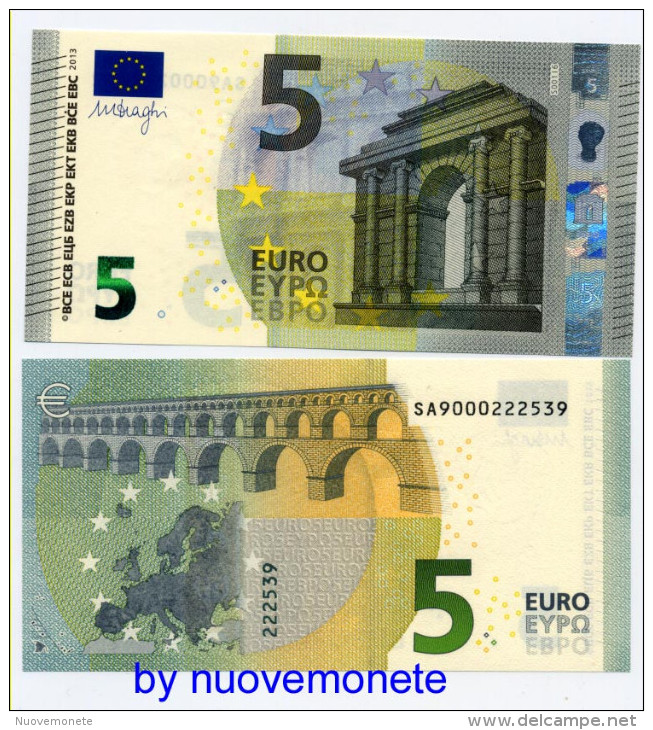 5 EURO DRAGHI SA ITALIA ITALY S001.. FDS UNC - 5 Euro