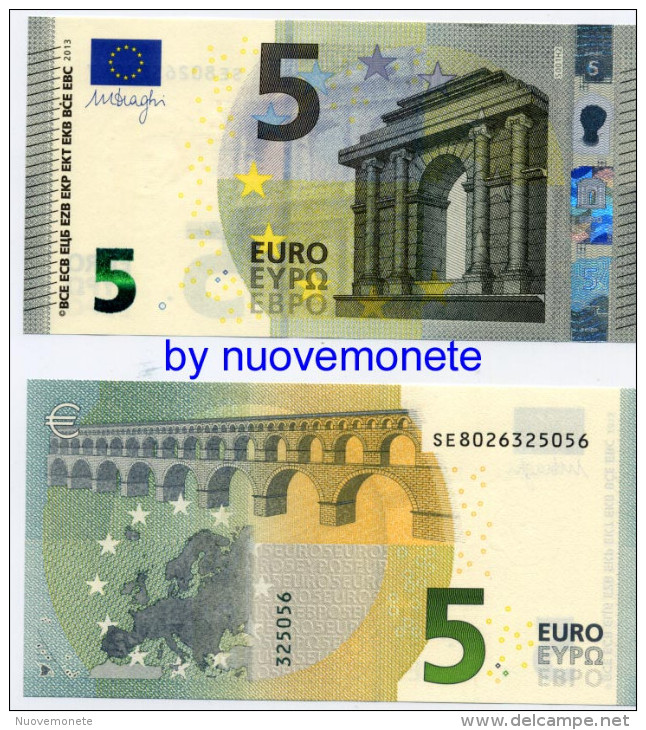 5 EURO DRAGHI SE ITALIA ITALY S001.. FDS UNC - 5 Euro