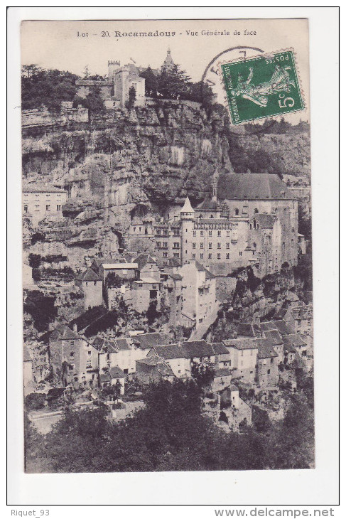 20 - Rocamadour - Vue Générale De Face - Rocamadour