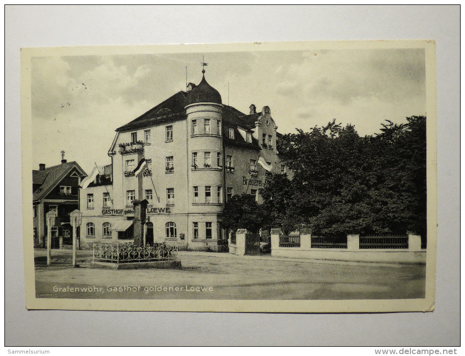 (4/6/45) AK "Grafenwöhr" Gasthof Goldener Loewe, Um 1937 - Grafenwöhr