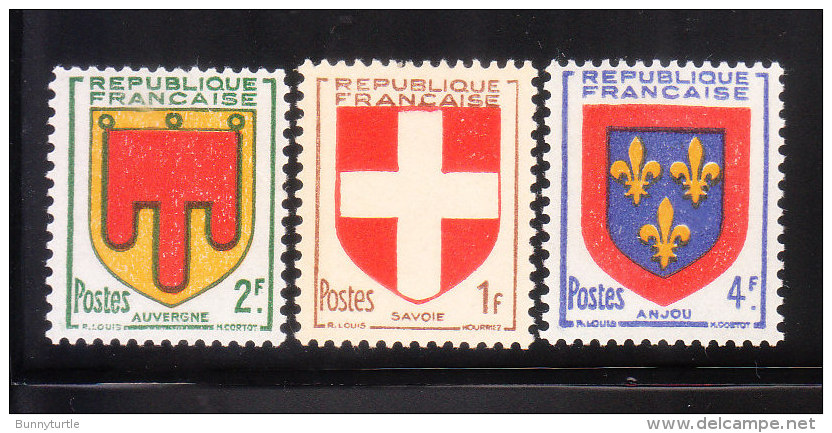 France 1949 Coat Of Arms 3v MLH - Nuovi