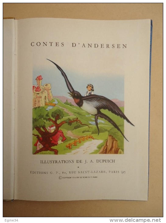 Enfantina - Bibliothèque  Rouge Et Bleue No 4 - Contes D'Andersen - Illustrations De J. A. Dupuich  -1958 - Cuentos