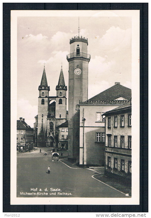 (587) AK Hof A. D. Saale - Michaelis-Kirche Und Rathaus - Hof