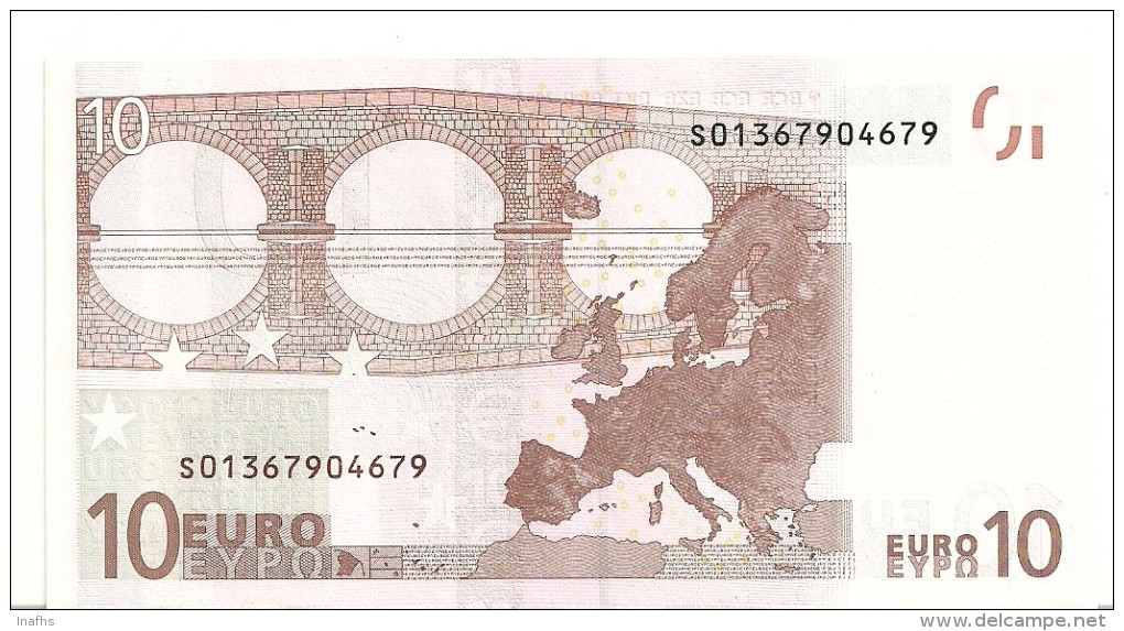 Italy Letter J EUR 10 Printercode J001 Duisenbeg UNC - 10 Euro