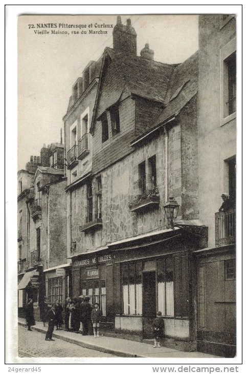 CPSM NANTES (Loire Atlantique) - Vieille Maison Rue Du Marchix - Nantes