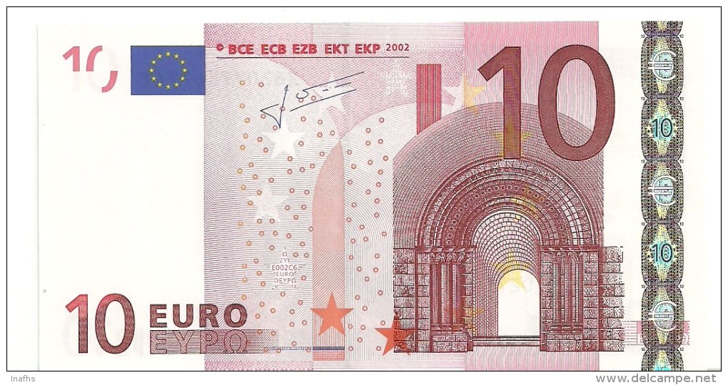 Germany Letter X EUR 10 Printercode E002 Tichet UNC - 10 Euro